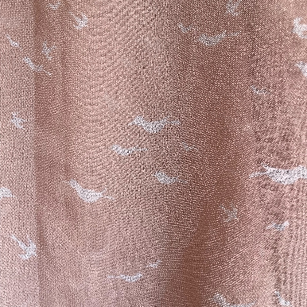 Bird Patterned Sheer Pink Racerback Tank Wallflower - Picture 6 of 7